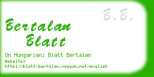 bertalan blatt business card